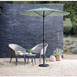 Dunelm 2m Shanghai Sage Green Crank Parasol Green