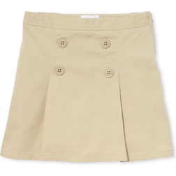 The Children's Place Girl's Uniform Stretch Button Skort - Sandy