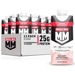 Muscle Milk Genuine Protein Shake, Strawberries 'N Crème 11 Fl Oz 12Pack 12