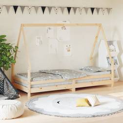vidaXL Sängram Barnsäng 90x200 cm Massiv Furu