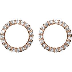 Christina Jewelry Circle Earrings - Rose Gold/Topaz
