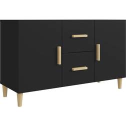 vidaXL Engineered Wood Black Buffet 100x60cm