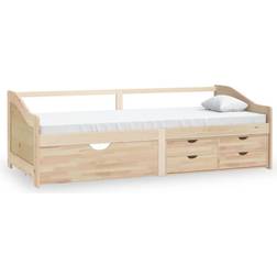 vidaXL Daybed with Drawers Brown Sofa 204cm 3 personers