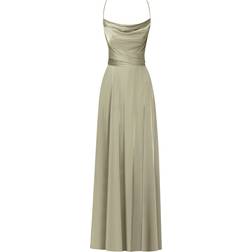 Milla Boudoir Silk Slip Dress - Olive