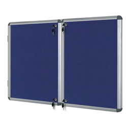 Bi-Office Enclore Fire Retardant Lockable Notice Board 243x123cm