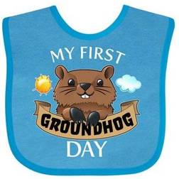 Inktastic My First Groundhog Day Cute in White Baby Bib