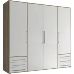 Stella Trading Composite White Oak San Remo Light Replica Kleiderschrank 206x194cm