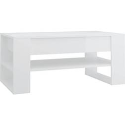 vidaXL 810905 High Gloss White Coffee Table 55x102cm