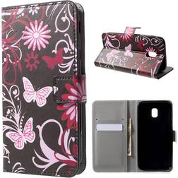 Lux-Case Butterfly and Flower Printed Case for Galaxy J3 (2017)