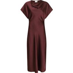 Neo Noir Lucinda Heavy Sateen Dress - Burgundy