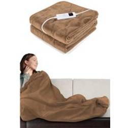 Ezysleep Cosy Heated Over Fleece Blankets Natural