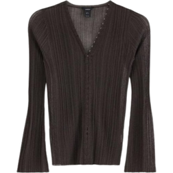 Lindex Sheer Cardigan - Dark Brown