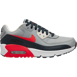 Nike Air Max 90 LTR GS - Light Smoke Grey/Dark Obsidian/Phantom/Bright Crimson