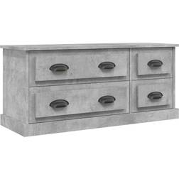 vidaXL Engineered Wood Concrete Grey Meuble TV 100x45cm