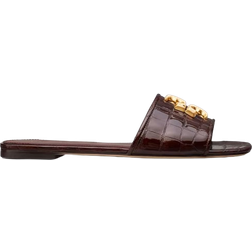 Tory Burch Eleanor - Brown Croc/Dark Carmine/Gold