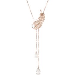 Swarovski Nice Y Pendant Necklace - Rose Gold/Transparent