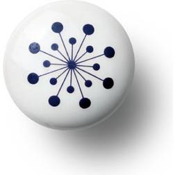 Anne Black Flower Blue Tøjkrog 3cm