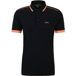 HUGO BOSS Men's Contrast Stripes Polo Shirt - Black