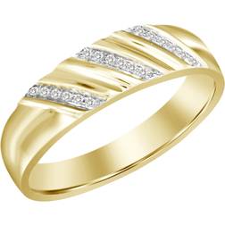 Macy's Accent Band Ring - Gold/Silver/Diamonds