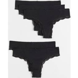 H&M Dame Sort 5-pak trusser Brazilian