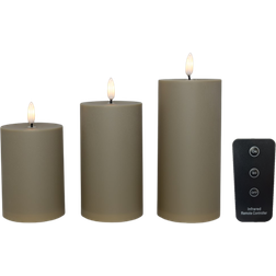 Cozzy Utomhus Blockljus 3D Flamma Sand 3 Pack LED-ljus 3st
