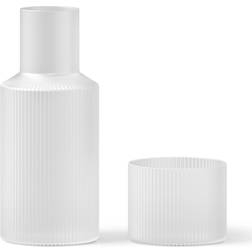 ferm LIVING Set Ripple frosted Wasserkaraffe