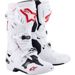 Alpinestars Tech Supervented MX Boots White-Bright Red