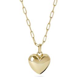 Ana Luisa Lev Puffed Heart Necklace - Gold