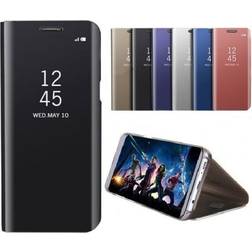 ExpressVaruhuset Samsung S10 Plus Smart Flipfodral Clear View Standing V2 Rocket Svart