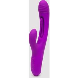 LoveHoney Flutter Bunny Rechargeable Silicone Flickering Rabbit Vibrator Purple