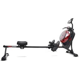Sunny Health & Fitness Hydro Dual Resistance Smart Magnetic Water Rowing Machine in Black SF-RW522017BLK