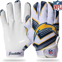 Franklin Sports NFL Los Angeles Chargers Youth Football Receiver Gloves - White / Blue