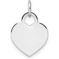 Bagatela Engravable Heart Pendant - White Gold