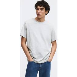 H&M Men Grey Regular Fit T-shirt