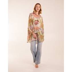 Blue Vanilla Abstract Print Shirt ONE GREEN