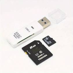 Shein Mini High Speed 2 In 1 Multi Card Reader USB 3.0 Micro SD TF Card Memory Flash Drive Adapter