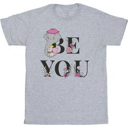 Disney Girl's Dumbo Be You Cotton T-shirt - Grey