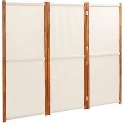 vidaXL 3-Panel Cream White Raumteiler 210x180cm