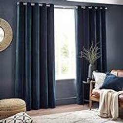 Yard Heavy Chenille Woven Velvet Eyelet Curtain 117cm x 137cm