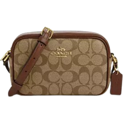 Coach Mini Jamie Camera Bag In Signature Canvas - Gold/Khaki Saddle