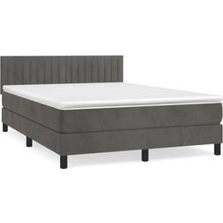 vidaXL Boxspring Dark Gray Boxspringbett 140x200cm