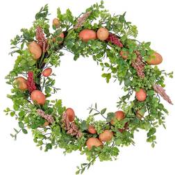 National Tree Company Wreath Pink Easter Decoration 4"