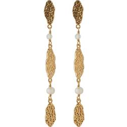 Pernille Corydon Drifting Dreams Earrings - Gold/Aquamarine/Pearls