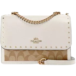 Coach Klare Crossbody In Signature Canvas with Rivets - Gold/Light Khaki Multi