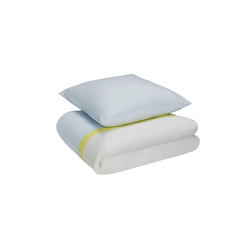 Hübsch Block Bedding Dynebetræk Multifarve, Blå, Hvid (200x140cm)