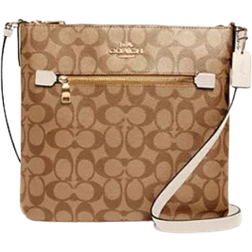 Coach Rowan File Bag in Signature Canvas - Gold/Khaki/Chalk