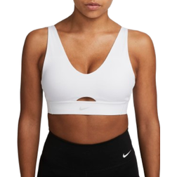 Nike Plunge Cutout Medium-Support Padded Sports Bra - White/Photon Dust