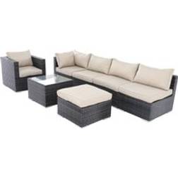 Furniture One 7 Piece Rattan Outdoor Lounge Set