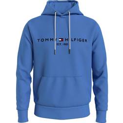 Tommy Hilfiger Logo Embroidery Drawstring Hoody - Blue Spell