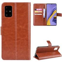 MTP Products Samsung Galaxy A51 Plånboksfodral med Magnetstängning Brun